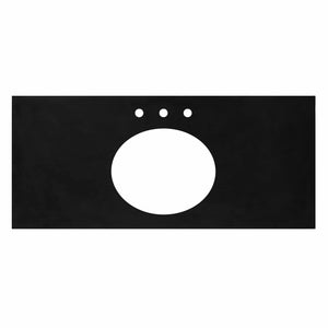 Alternate Image for Native Trails 48" Native Stone ADA Vanity Top, Charcoal, Oval with 3 Faucet Holes, VT48-O1714-C-3
