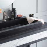 Native Trails 48" Native Stone ADA Vanity Top in Charcoal, Trough with Single or No Faucet Hole, NSV48-CT