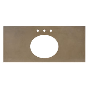 Alternate Image for Native Trails 48" NativeStone Vanity Top, Earth, Oval with 3 Faucet Holes, VT48-O1714-E-3