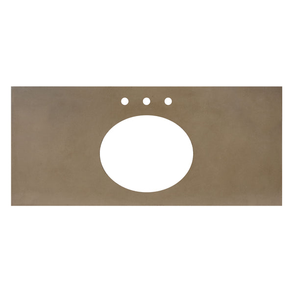 Native Trails 48" NativeStone Vanity Top in Earth- Oval with 8" Widespread Cutout, NSV48-EO