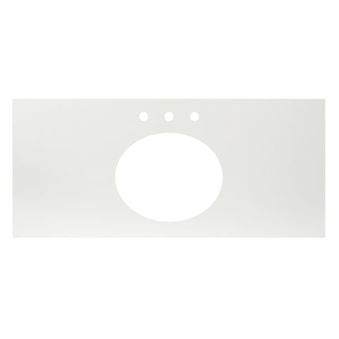Native Trails 48" NativeStone Vanity Top in Pearl- Oval with 8" Widespread Cutout, NSV48-PO