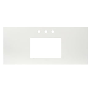 Alternate Image for Native Trails 48" NativeStone Vanity Top, Pearl, Rectangle 18x12 with 3 Faucet Holes, VT48-R1812-P-3