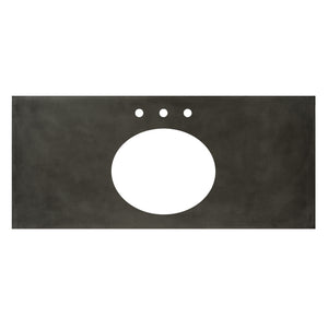 Alternate Image for Native Trails 48" NativeStone Vanity Top, Slate, Oval with 3 Faucet Holes, VT48-O1714-S-3