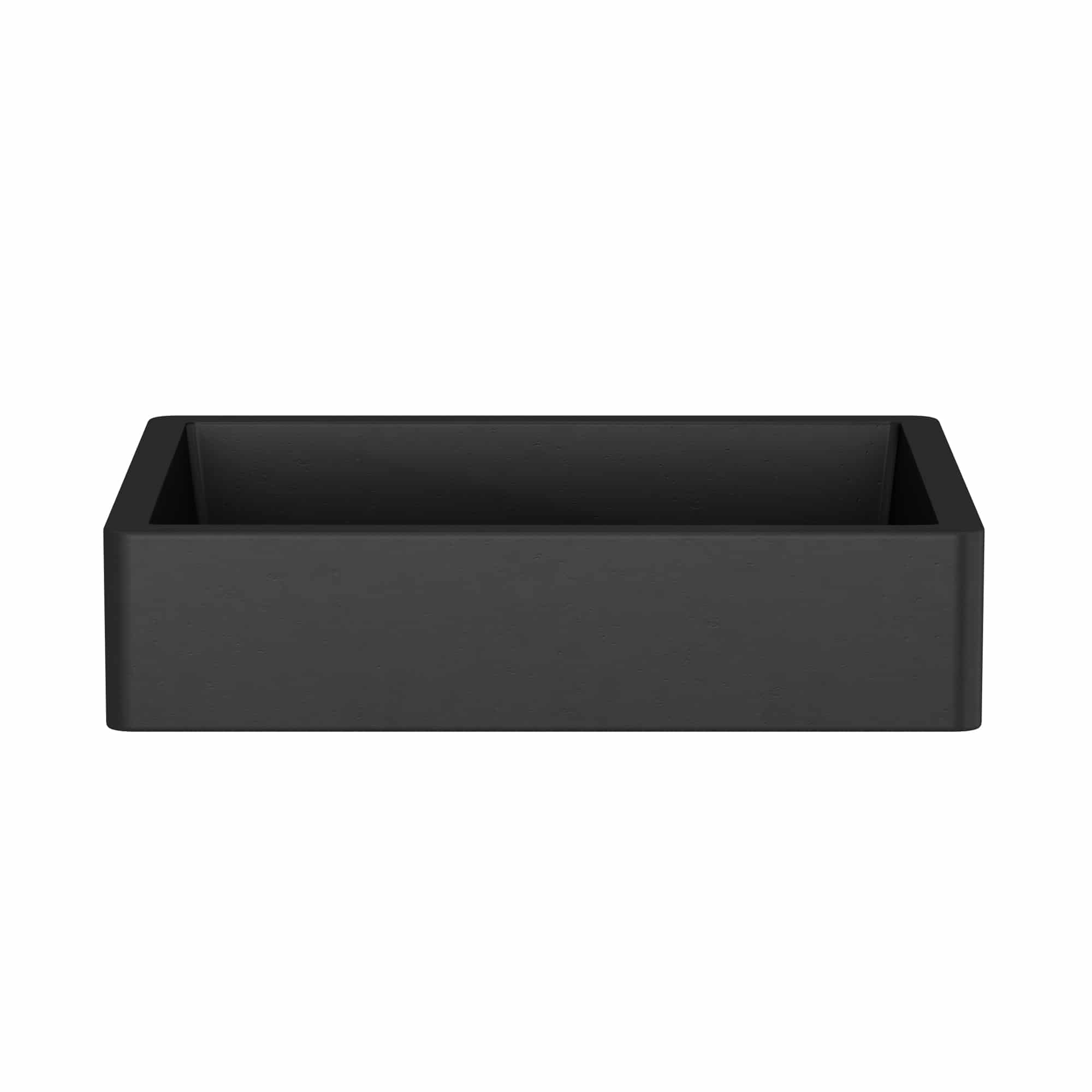Native Trails Nipomo 19.5" x 15" Rectangle NativeStone Concrete ADA Farmhouse Bathroom Sink, Charcoal, NSL1915-C