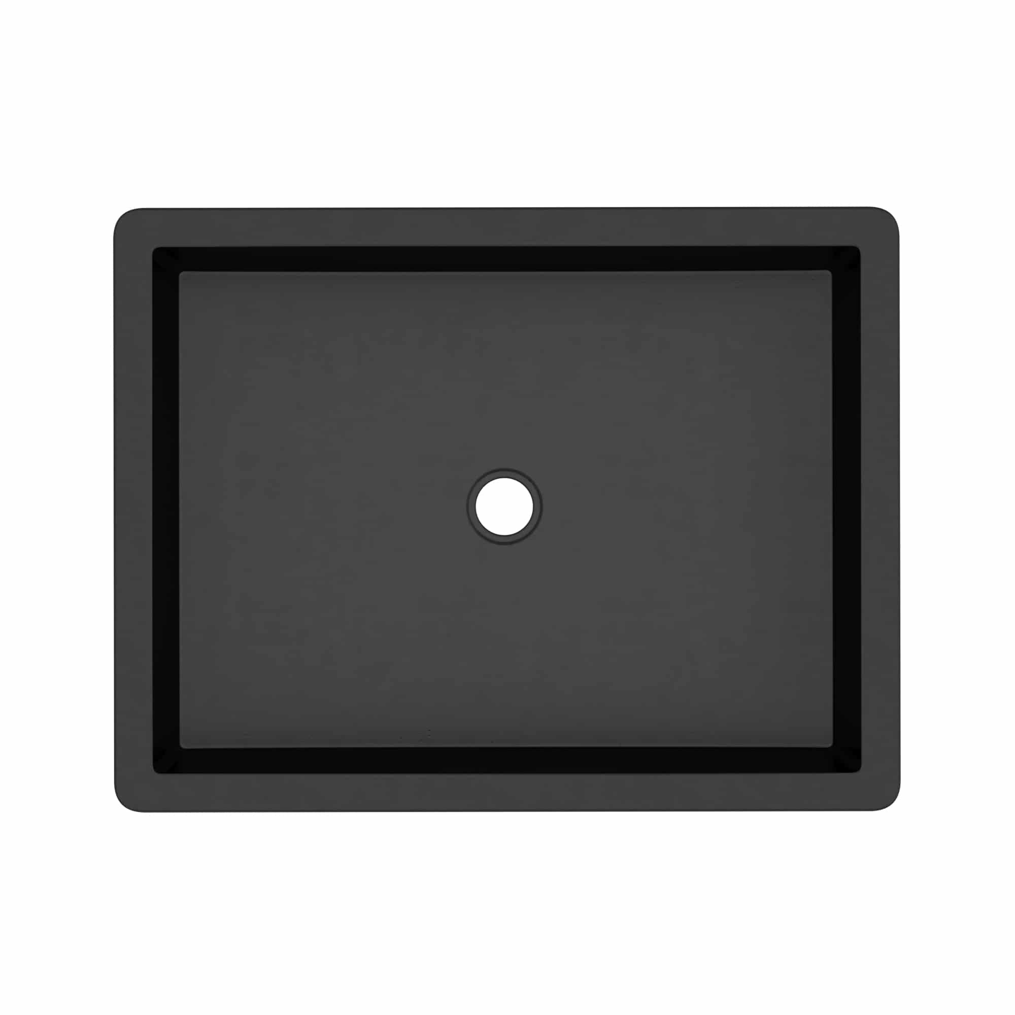 Native Trails Nipomo 19.5" x 15" Rectangle NativeStone Concrete ADA Farmhouse Bathroom Sink, Charcoal, NSL1915-C