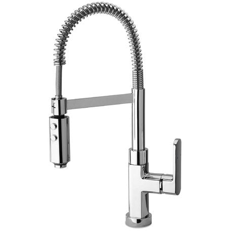 Latoscana Novello Single Handle Kitchen Faucet with Spring Spout, Brushed Nickel, 86PW557 - The Sink Boutique