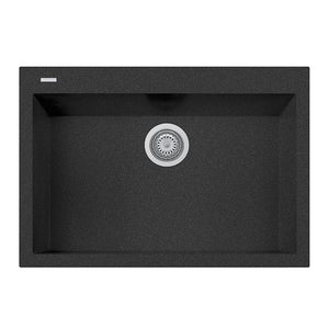 Alternate Image for Latoscana Plados 30" Drop-in Single Bowl Kitchen Sink, Black, ON7610-44UG