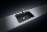 Latoscana Plados 33" Drop-in Single Bowl Kitchen Sink, Black, ON8410-44 - The Sink Boutique