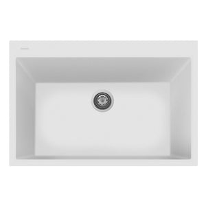 Alternate Image for Latoscana Plados 33" Drop-in Single Bowl Kitchen Sink, White, ON8410-58UG