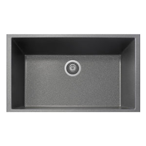 Alternate Image for Latoscana Plados 33" Undermount Single Bowl Kitchen Sink, Silver, ON8410ST-42UG