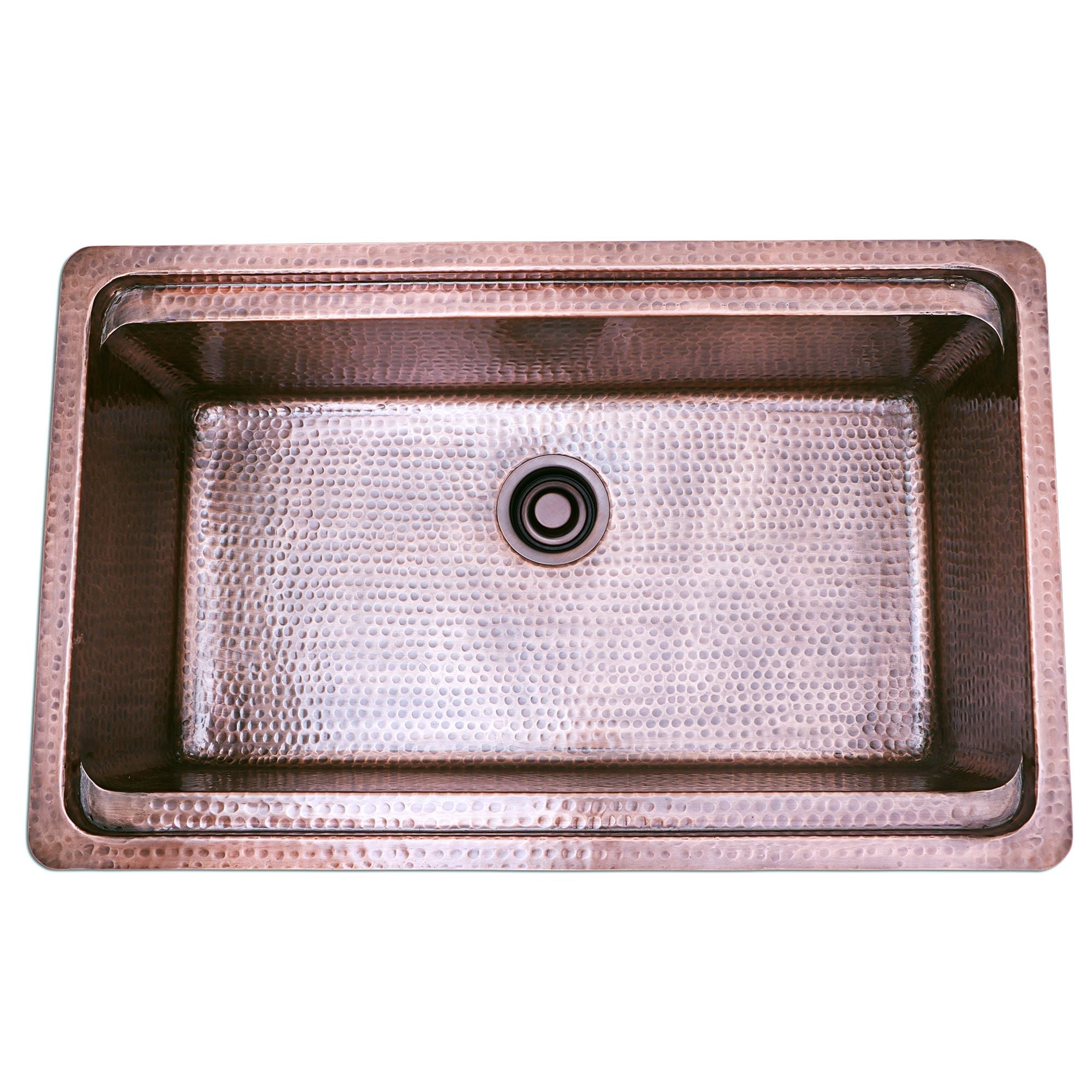 Nantucket Sinks Brightwork Home 32" Dual Mount Copper Workstation Kitchen Sink with Accessories, 16 Gauge, KCH-PS-3220