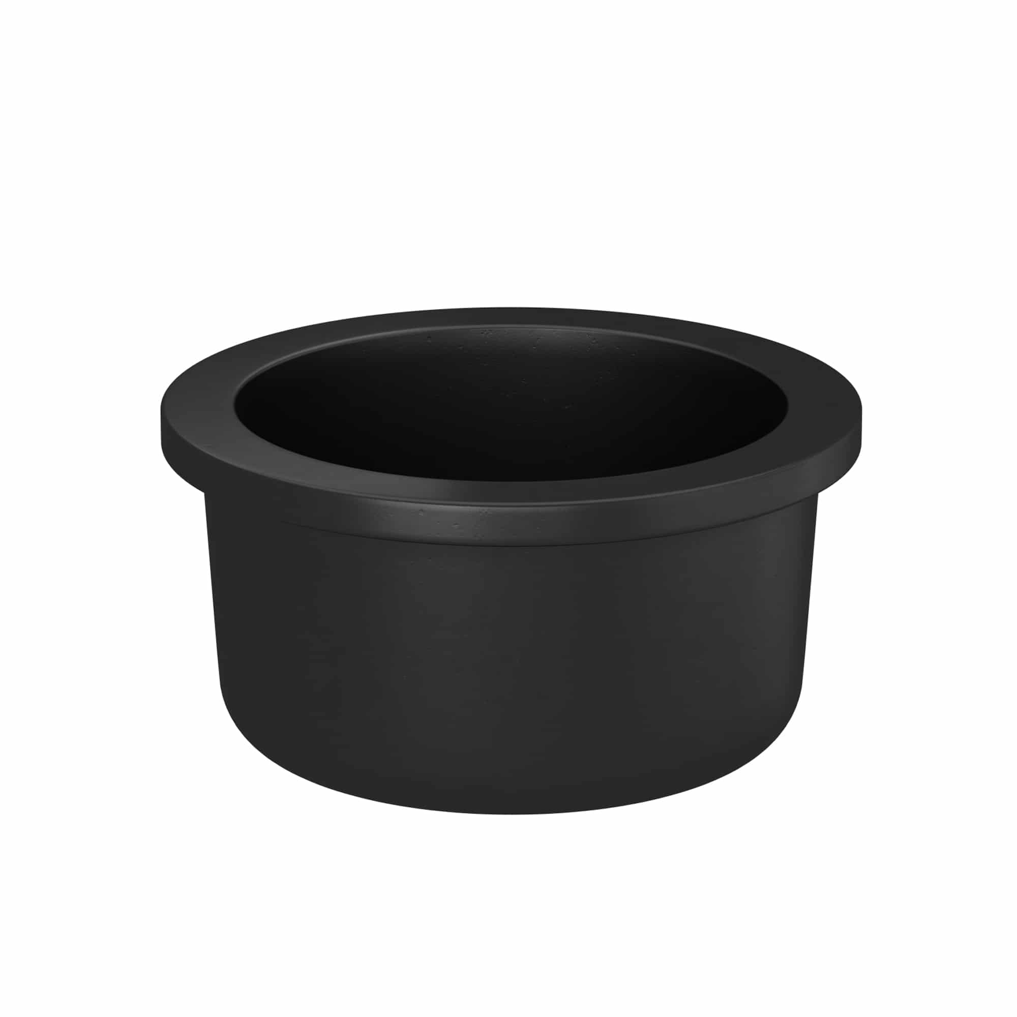 Native Trails Olivos 16" Round NativeStone Concrete Bar/Prep Sink, Charcoal, NSB1607-C