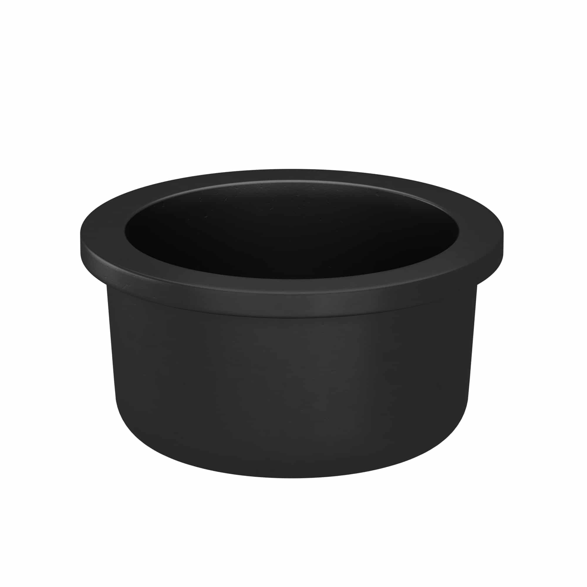 Native Trails Olivos 16" Round NativeStone Concrete Bar/Prep Sink, Charcoal, NSB1607-C