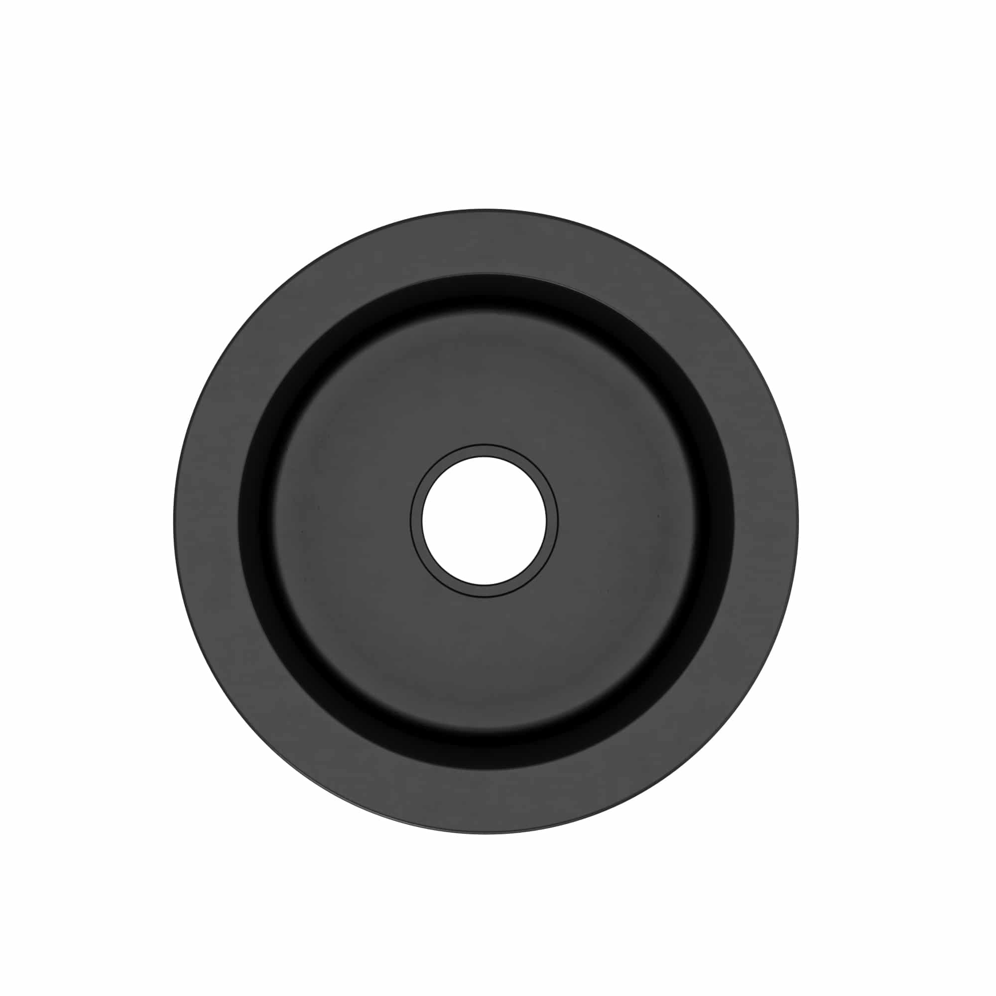 Native Trails Olivos 16" Round NativeStone Concrete Bar/Prep Sink, Charcoal, NSB1607-C