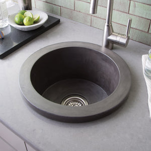 Alternate Image for Native Trails Olivos 16" NativeStone Concrete Bar/Prep Sink, Slate, NSB1607-S