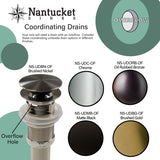 Nantucket Sinks Great Point 19" Ceramic Bathroom Sink, White, UM-16CW