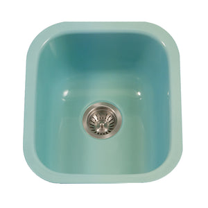Alternate Image for Houzer 16" Porcelain Enamel Steel Undermount Bar/Prep Sink, Green, PCB-1750 MT
