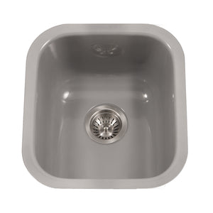 Alternate Image for Houzer 16" Porcelain Enamel Steel Undermount Bar/Prep Sink, Gray, PCB-1750 SL