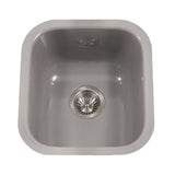 Houzer 16" Porcelain Enamel Steel Undermount Bar/Prep Sink, Gray, PCB-1750 SL