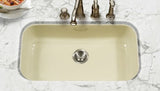 Houzer 31" Porcelain Enamel Steel Undermount Kitchen Sink, Biscuit, PCG-3600 BQ - The Sink Boutique