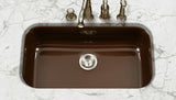Houzer 31" Porcelain Enamel Steel Undermount Single Bowl Kitchen Sink, Brown, PCG-3600 ES - The Sink Boutique