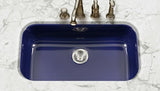 Houzer 31" Porcelain Enamel Steel Undermount Single Bowl Kitchen Sink, Blue, PCG-3600 NB - The Sink Boutique