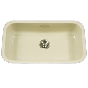 Alternate Image for Houzer 31" Porcelain Enamel Steel Undermount Kitchen Sink, Biscuit, PCG-3600 BQ