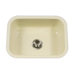 Alternate Image for Houzer 23" Porcelain Enamel Steel Undermount Kitchen Sink, Biscuit, PCS-2500 BQ