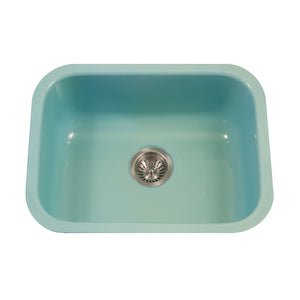 Alternate Image for Houzer 23" Porcelain Enamel Steel Undermount Single Bowl Kitchen Sink, Green, PCS-2500 MT