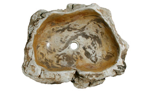 Alternate Image for 23" Petrified Wood Stone Vessel Sink, Beige, Brown
