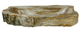 30" Petrified Wood Stone Vessel Sink, Beige, Taupe - The Sink Boutique