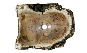 Alternate Image for 20.5" Petrified Wood Stone Vessel Sink, Beige, Brown