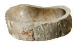 20" Petrified Wood Stone Vessel Sink, Beige - The Sink Boutique