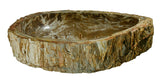 29" Petrified Wood Stone Vessel Sink, Beige, Brown - The Sink Boutique