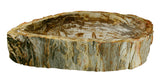 29" Petrified Wood Stone Vessel Sink, Beige, Brown - The Sink Boutique
