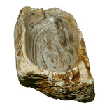 28" Petrified Wood Stone Vessel Sink, Rectangle, Beige - The Sink Boutique