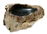 30" Petrified Wood Stone Vessel Sink, Black - The Sink Boutique