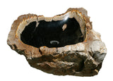 30" Petrified Wood Stone Vessel Sink, Black - The Sink Boutique