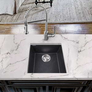 Alternate Image for Nantucket Sinks Plymouth 16" Granite Composite Bar Sink, Black, PR1716-BL