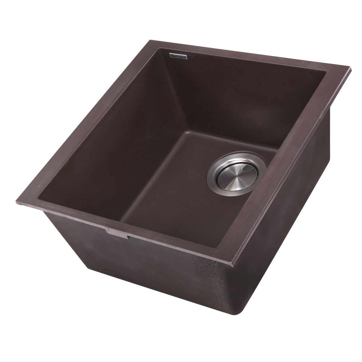 Nantucket Sinks Plymouth 16" Granite Composite Bar Sink, Brown, PR1716-BR - The Sink Boutique