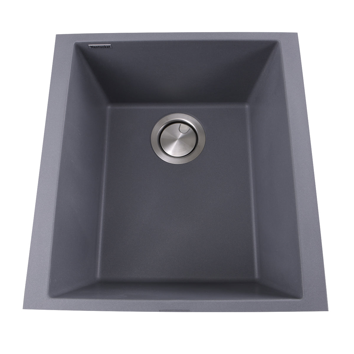 Nantucket Sinks Plymouth 16" Granite Composite Bar Sink, Titanium, PR1716-TI - The Sink Boutique