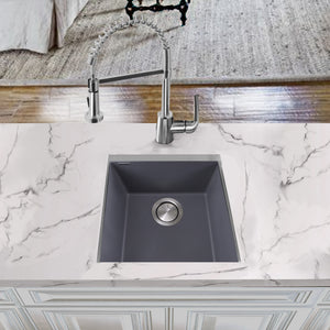 Alternate Image for Nantucket Sinks Plymouth 16" Granite Composite Bar Sink, Titanium, PR1716-TI
