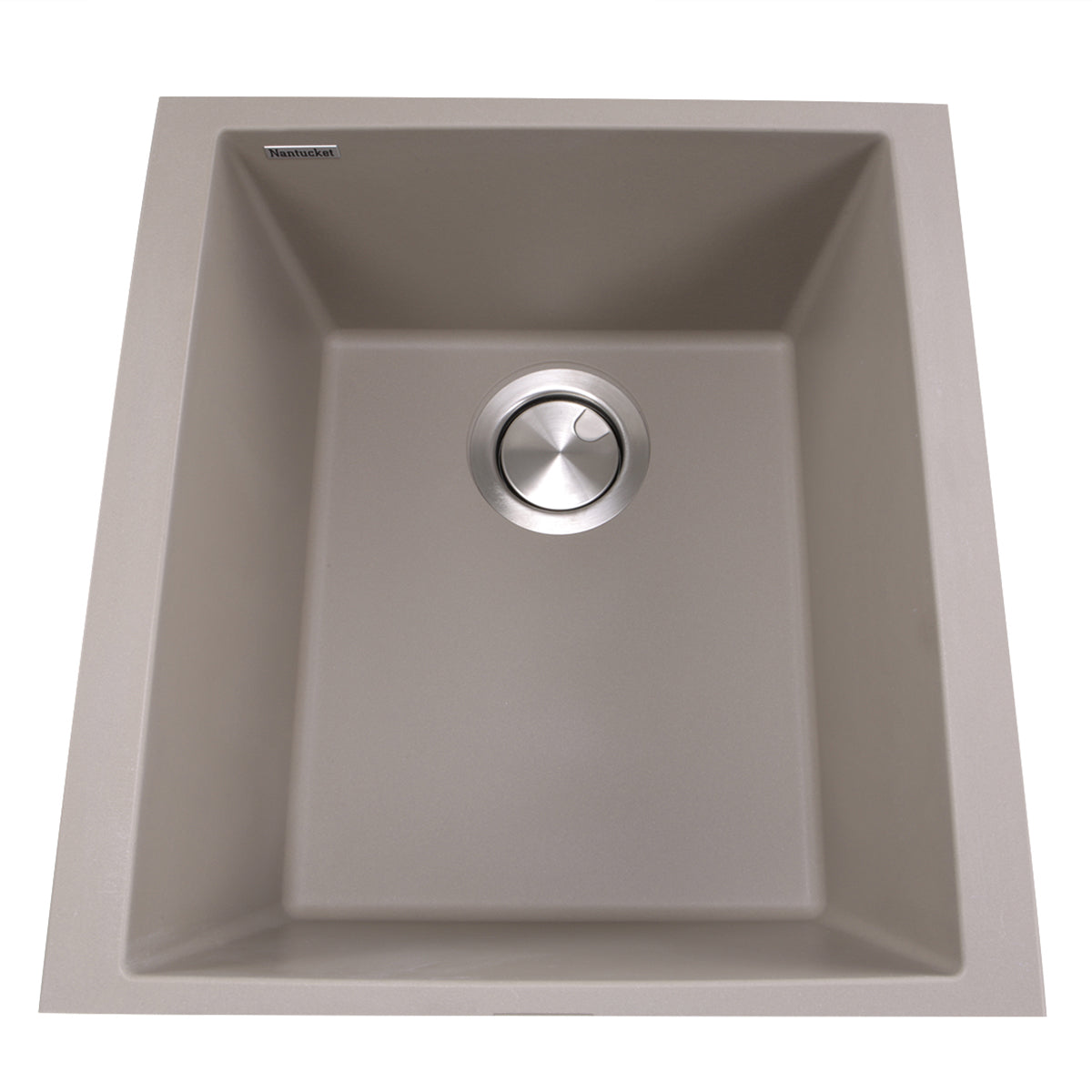 Nantucket Sinks Plymouth 16" Granite Composite Bar Sink, Truffle, PR1716-TR - The Sink Boutique