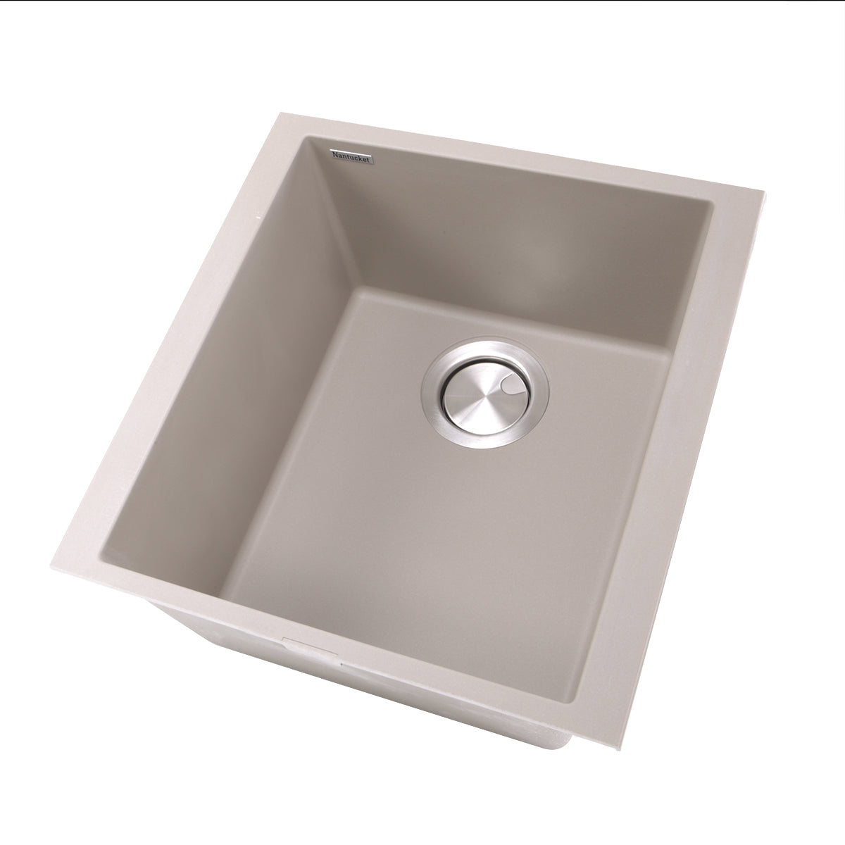 Nantucket Sinks Plymouth 16" Granite Composite Bar Sink, Truffle, PR1716-TR - The Sink Boutique