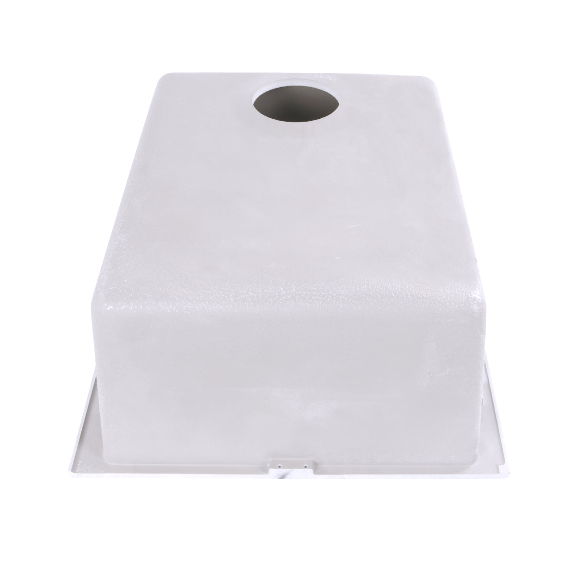 Nantucket Sinks Plymouth 16" Rectangle Granite Composite Bar/Kitchen Sink, White, PR1716-W