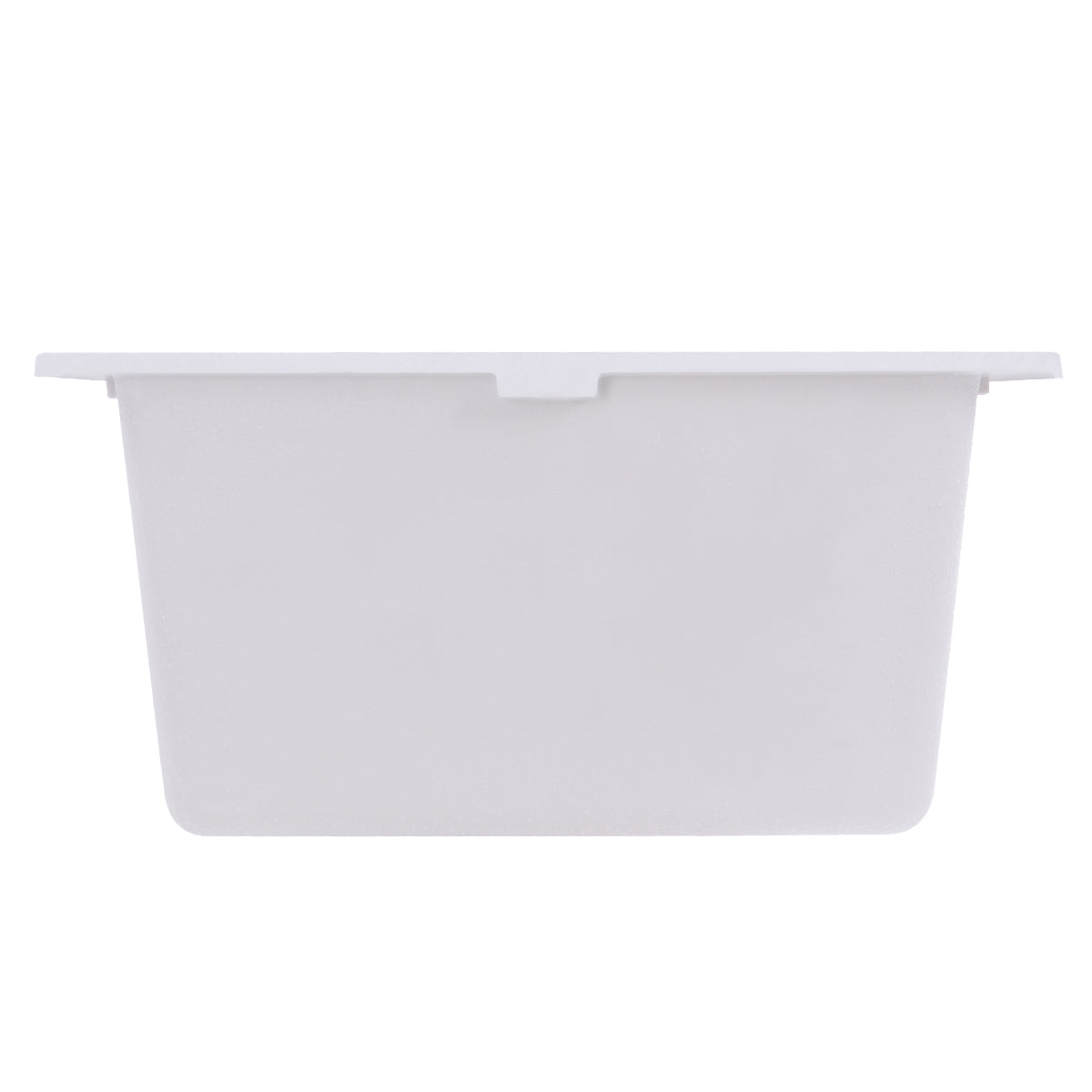 Nantucket Sinks Plymouth 16" Rectangle Granite Composite Bar/Kitchen Sink, White, PR1716-W