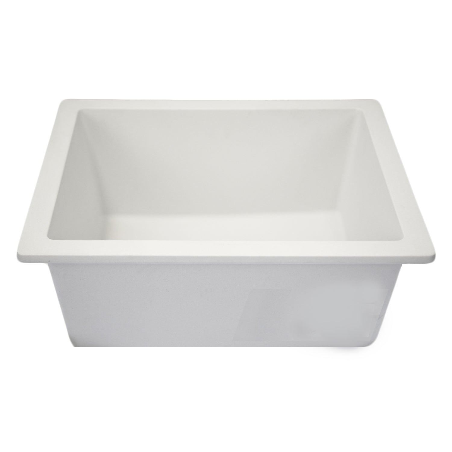 Nantucket Sinks Rockport 15" Rectangle Granite Composite Bar/Kitchen Sink with Accessories, White, PR1815-W