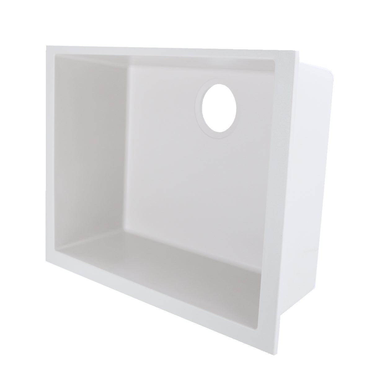 Nantucket Sinks Plymouth 24" Granite Composite Kitchen Sink, White, PR2418-W - The Sink Boutique