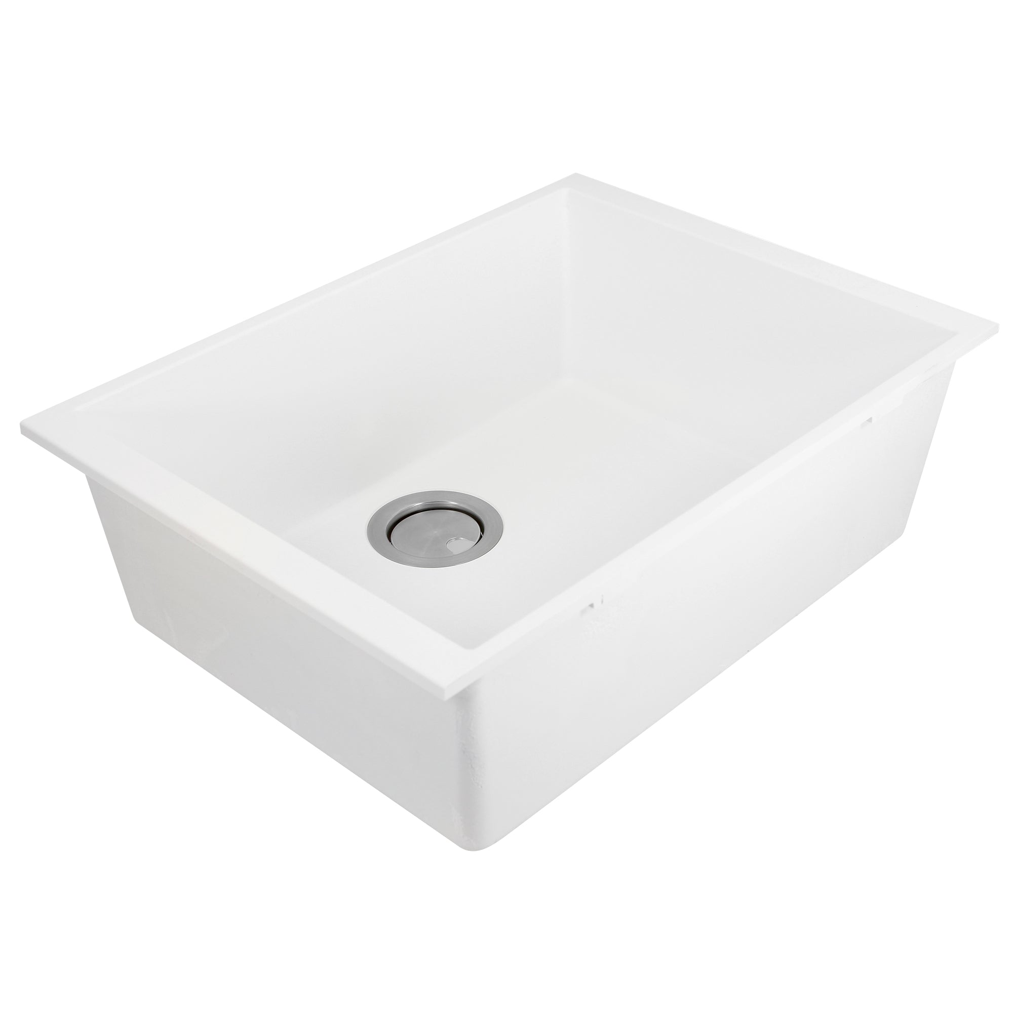 Nantucket Sinks Plymouth 24" Granite Composite Kitchen Sink, White, PR2418-W - The Sink Boutique
