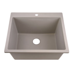 Alternate Image for Nantucket Sinks Rockport 25" Dual Mount Granite Composite Laundry Sink, Truffle, PR2522-DM-TR